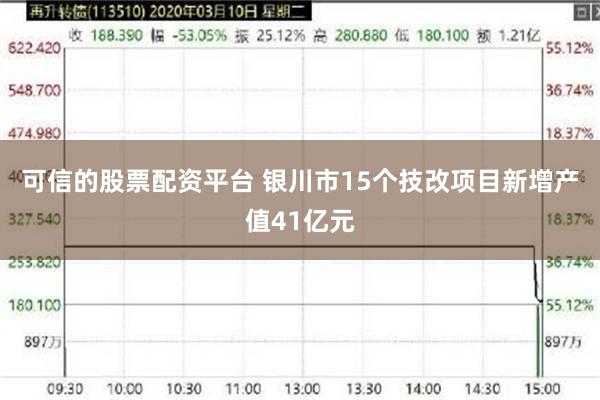 可信的股票配资平台 银川市15个技改项目新增产值41亿元