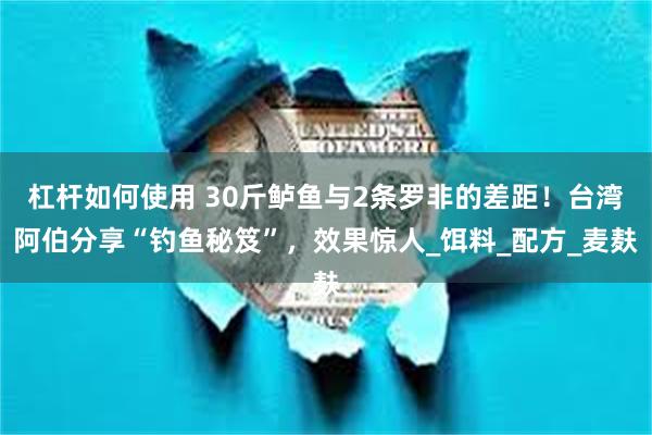 杠杆如何使用 30斤鲈鱼与2条罗非的差距！台湾阿伯分享“钓鱼秘笈”，效果惊人_饵料_配方_麦麸